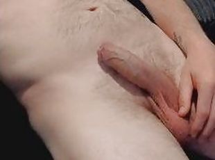 See my dick grow from soft to hard when jerking off